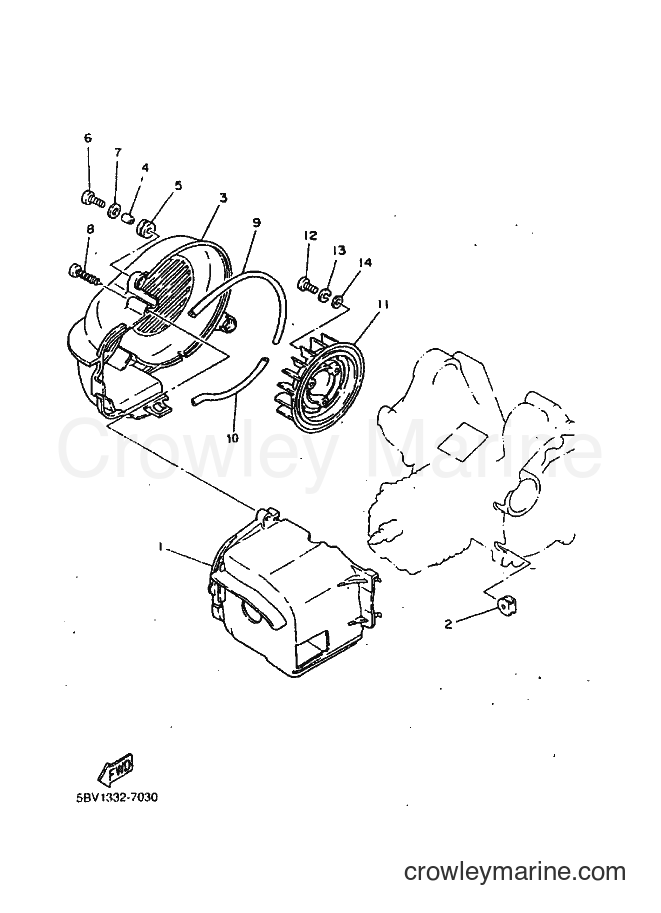 1999 Scooter YN50 - YN50 (5BV3) [010] - AIR SHROUD & FAN