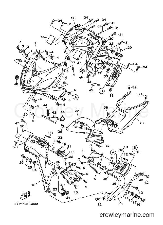 2005 Scooter T135SE - T135SE (5YP1) [010] - LEG SHIELD