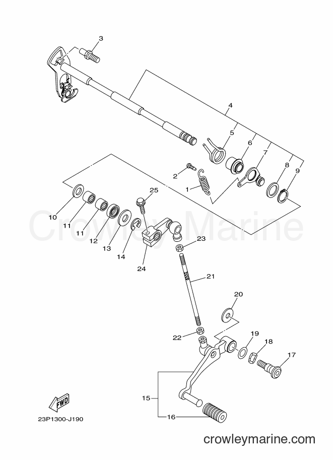 2012 Dirt Bike XT1200Z - XT1200Z (23PB) [050] - SHIFT SHAFT