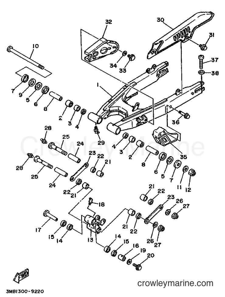 Yamaha Motors DT125R (3RN2) [999] - REAR ARM
