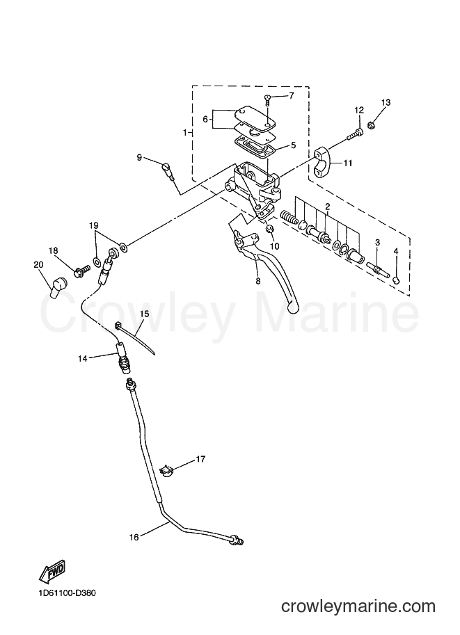 2007 Cruiser XVZ13CTS - XVZ13CTS (1D6F) [010] - FRONT MASTER CYLINDER 2
