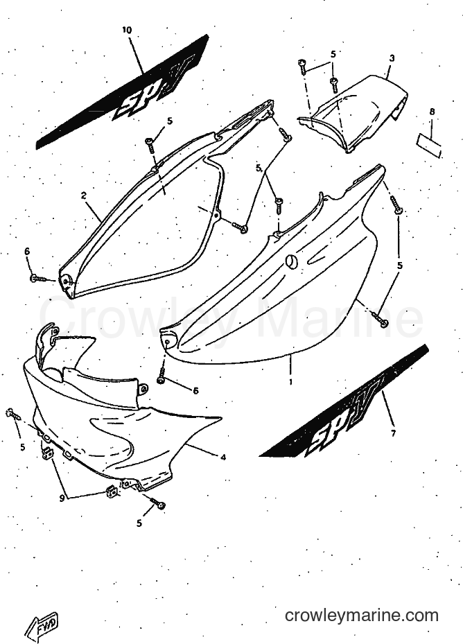 1997 Scooter CW50RSP - CW50RSP (4UR7) [99A] - SIDE COVER