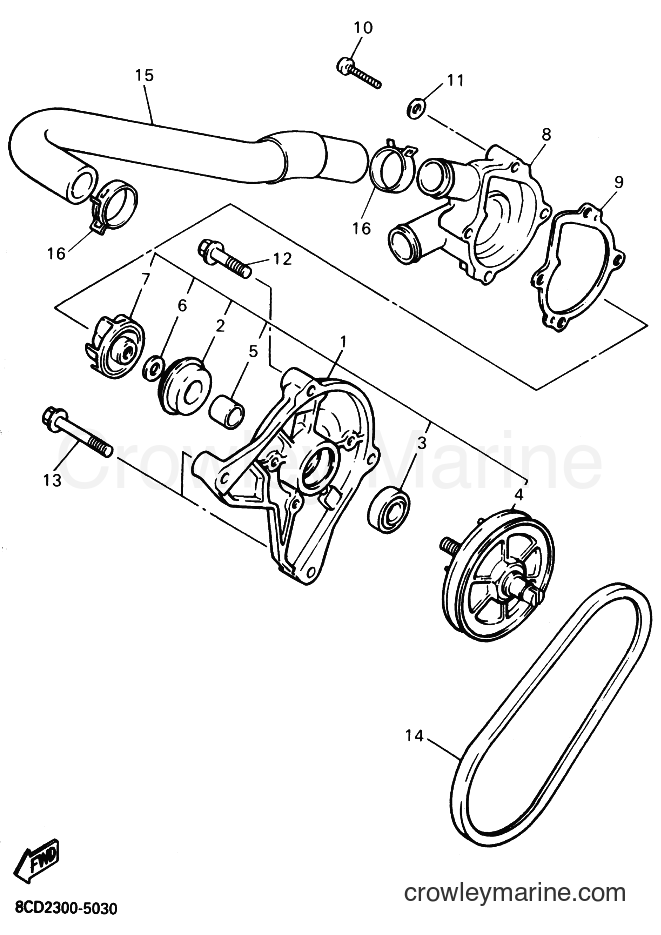 Yamaha Motors VX600 (8CD2) [010] - WATER PUMP