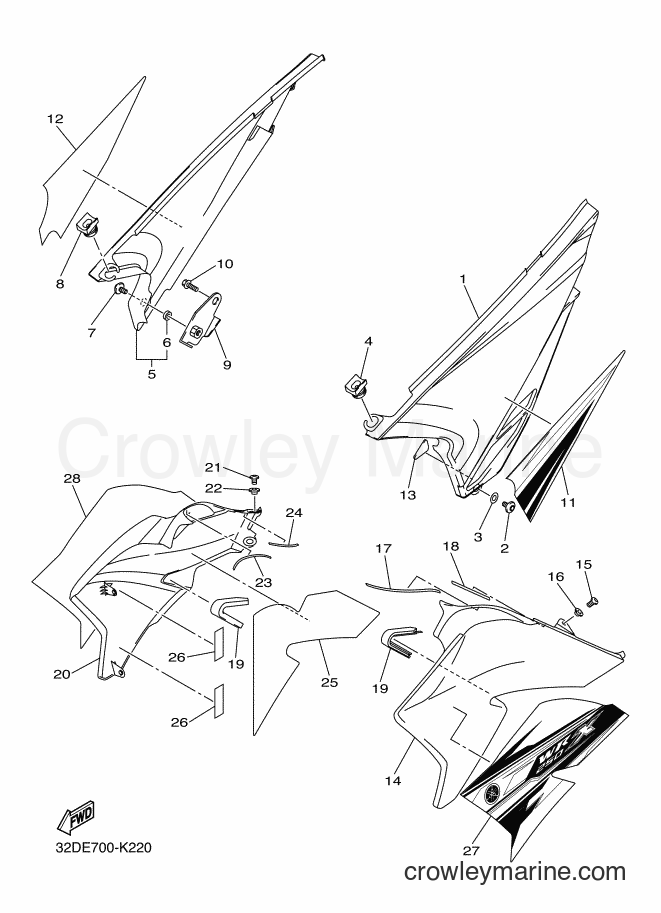 2012 Dirt Bike WR250X - WR250X (32DJ) [010] - SIDE COVER