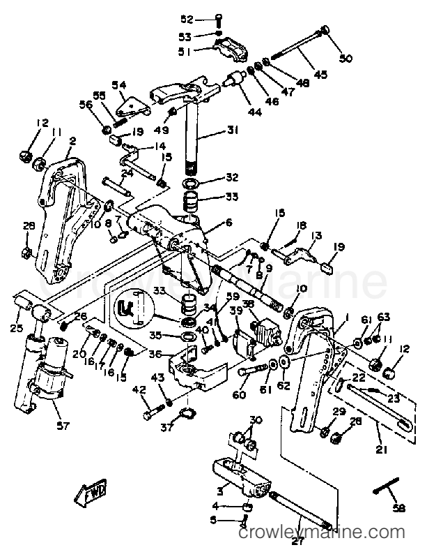 Yamaha Motors 40SK - BRACKET 1 (40ET)