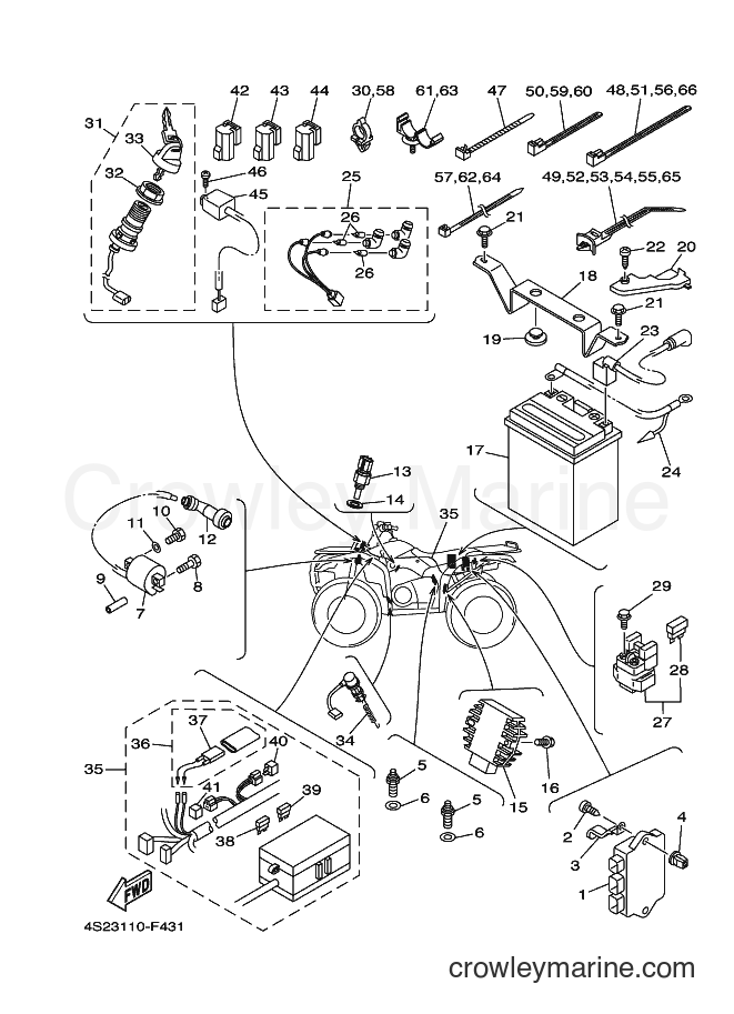 Yamaha Motors YFM350FWAN (4S2D) [010] - ELECTRICAL 1