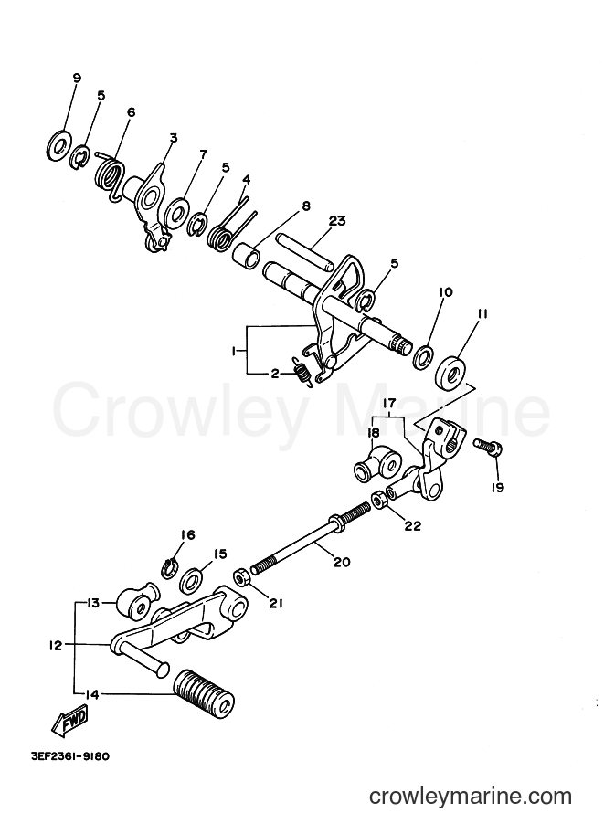 1992 Cruiser XV1100 - XV1100 (3EG5) [999] - SHIFT SHAFT