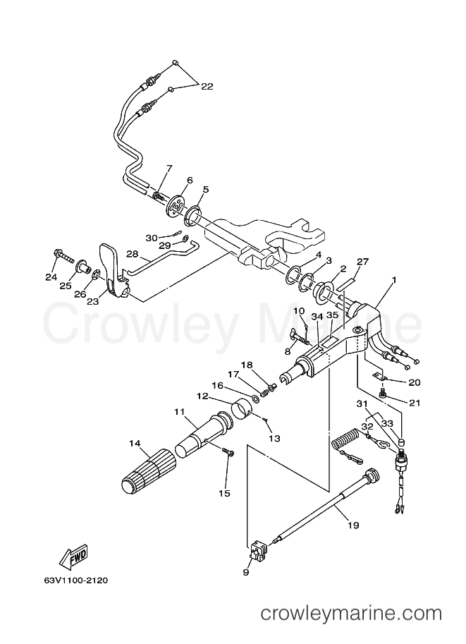 Yamaha Motors 15F (63W1) [090] - STEERING