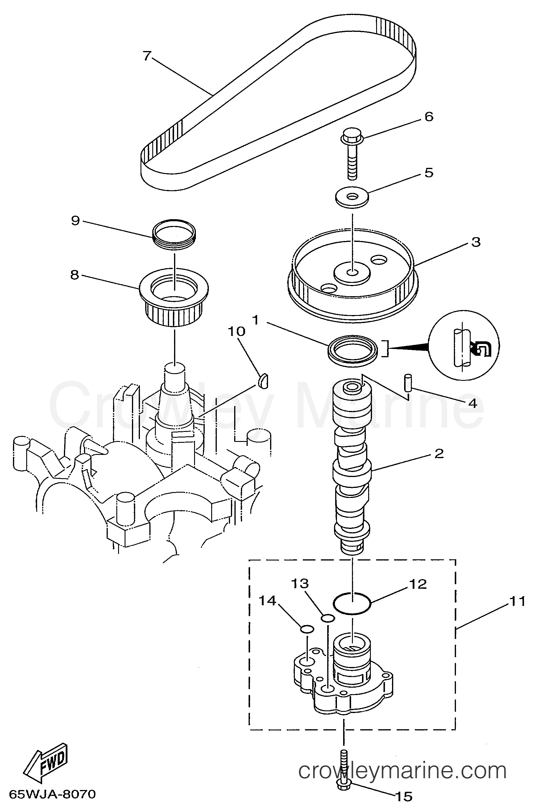 Yamaha Motors F25MSHX - OIL PUMP