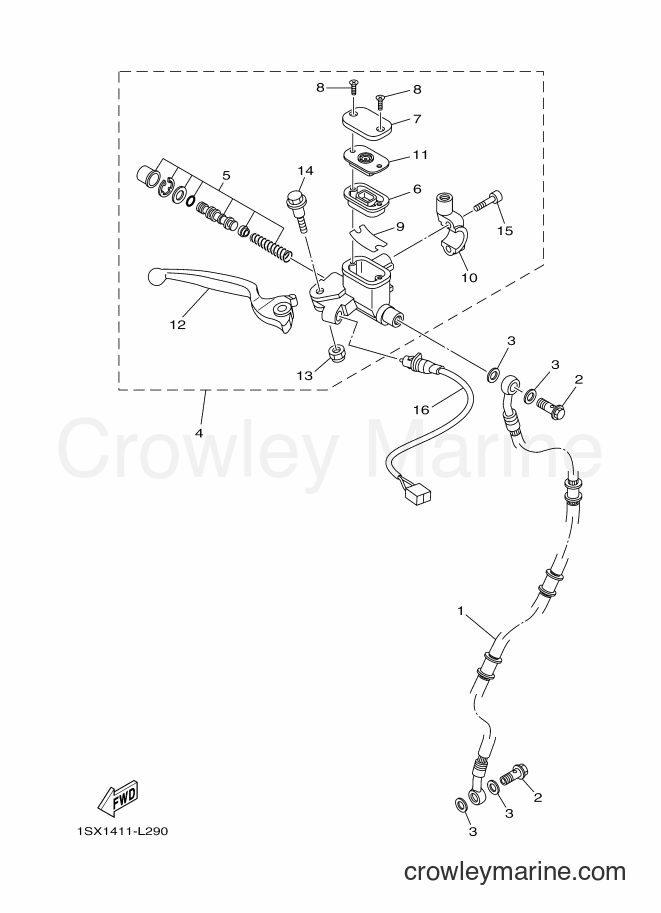 Yamaha Motors T110C (40BB) [010] - FRONT MASTER CYLINDER