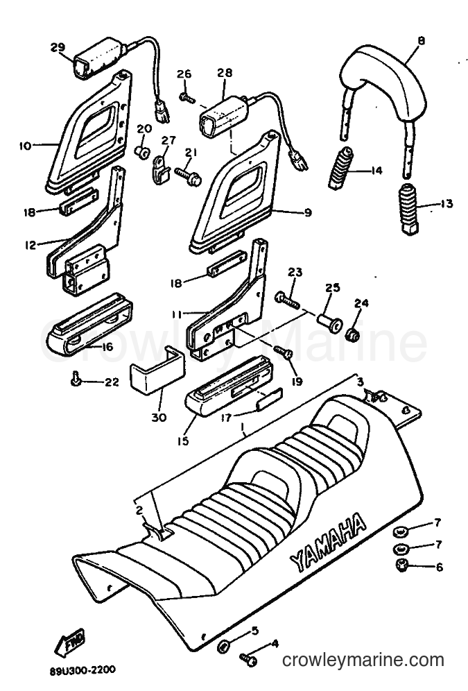 1992 Snowmobile VT480 - VT480 (89U1) [010] - SEAT