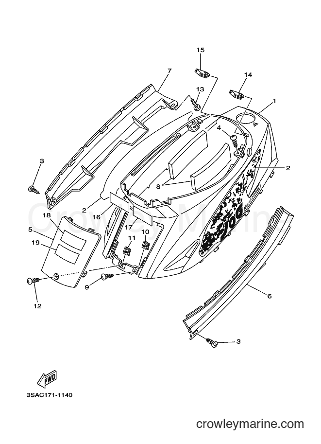 2001 Scooter CY50 - CY50 (3SAC) [010] - SIDE COVER