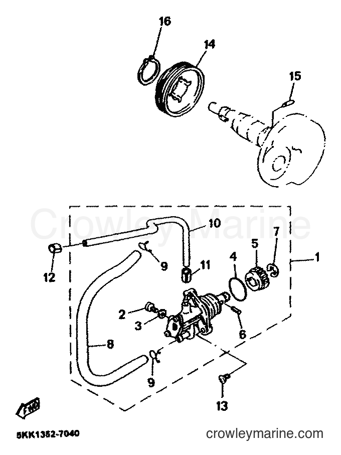 2001 Scooter YN100 - YN100 (5KKE) [010] - OIL PUMP