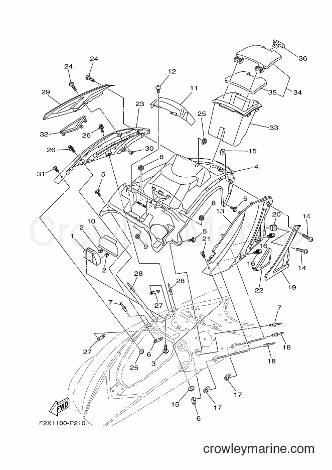 Yamaha Motors VC1800 (F4E1) [020] - ENGINE HATCH 1