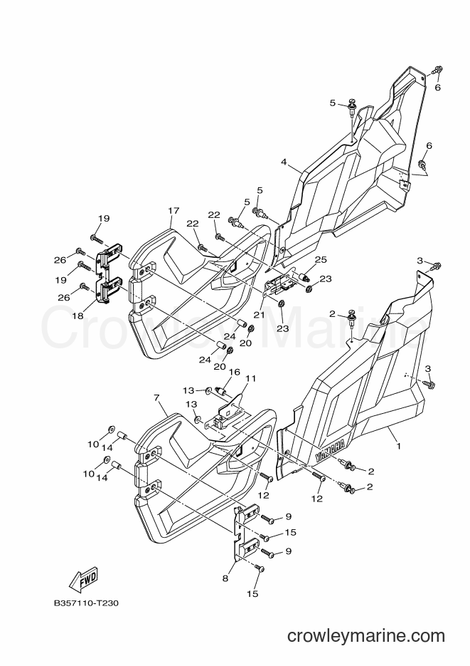 Yamaha Motors YXE700E (B3D2) [010] - SIDE COVER