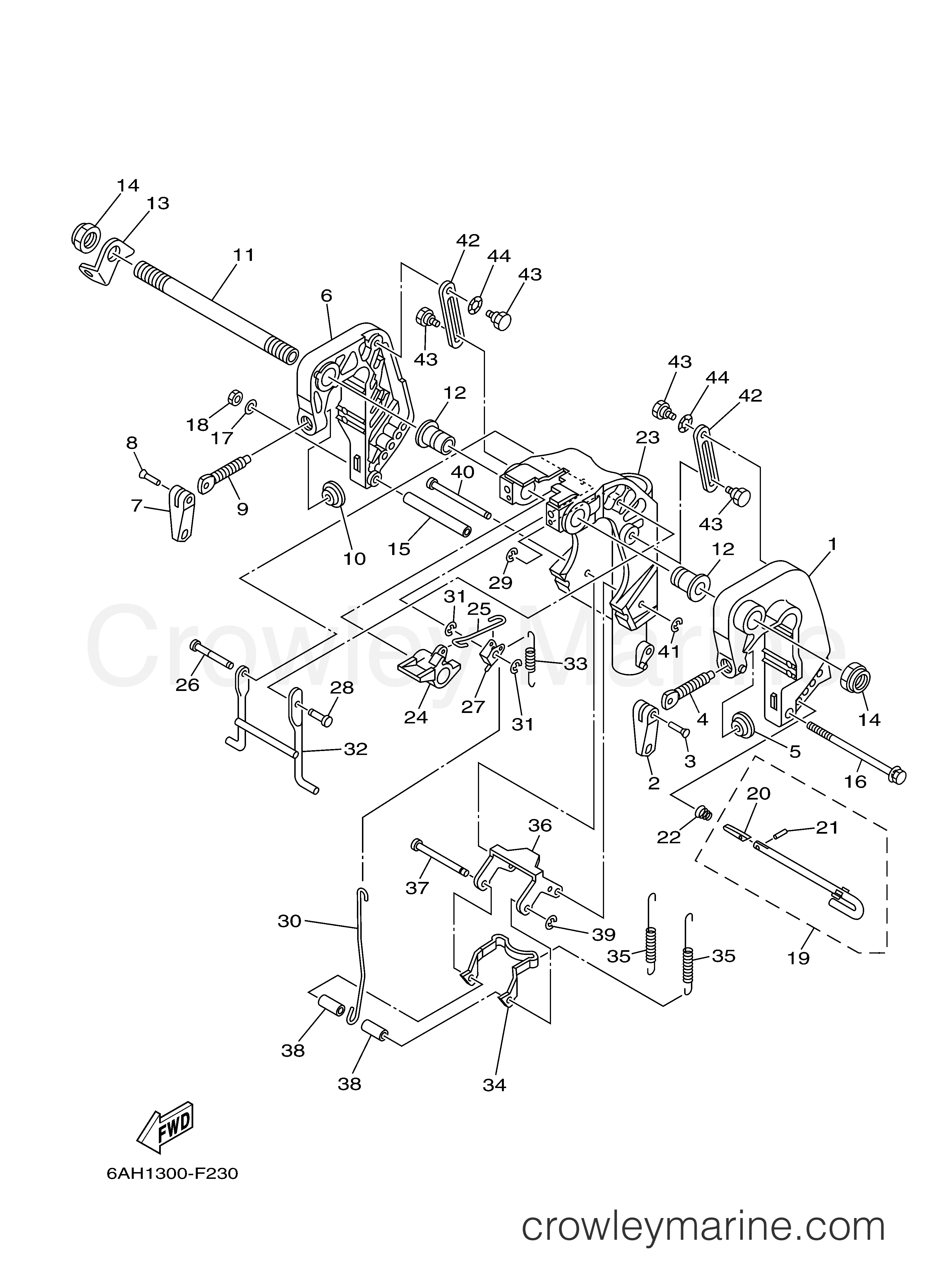 Yamaha Motors F15CESH - BRACKET 1 MH EH ER
