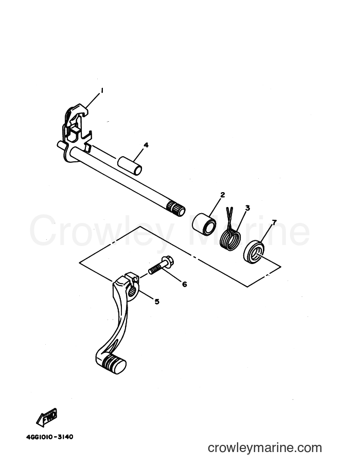 1996 Dirt Bike TY250Z - TY250Z (4GG8) [030] - SHIFT SHAFT