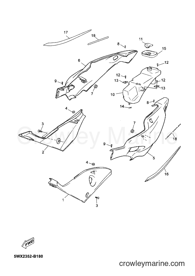 2003 Scooter TZR50 - TZR50 (5WX2) [030] - SIDE COVER