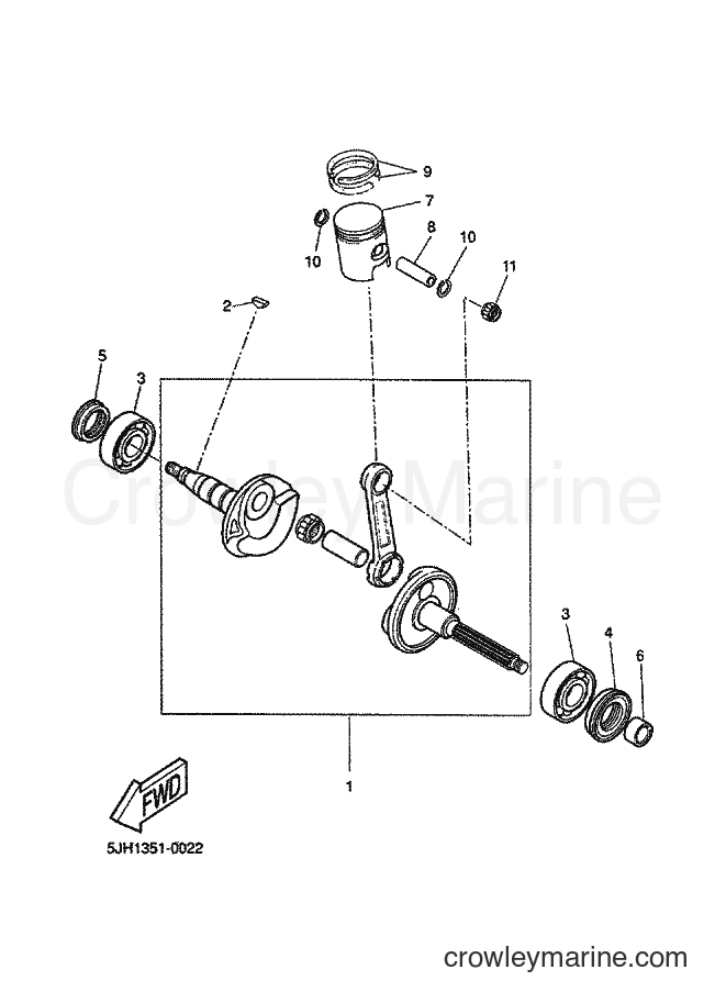 2000 Scooter EW50 - EW50 (5JH1) [030] - CRANKSHAFT & PISTON