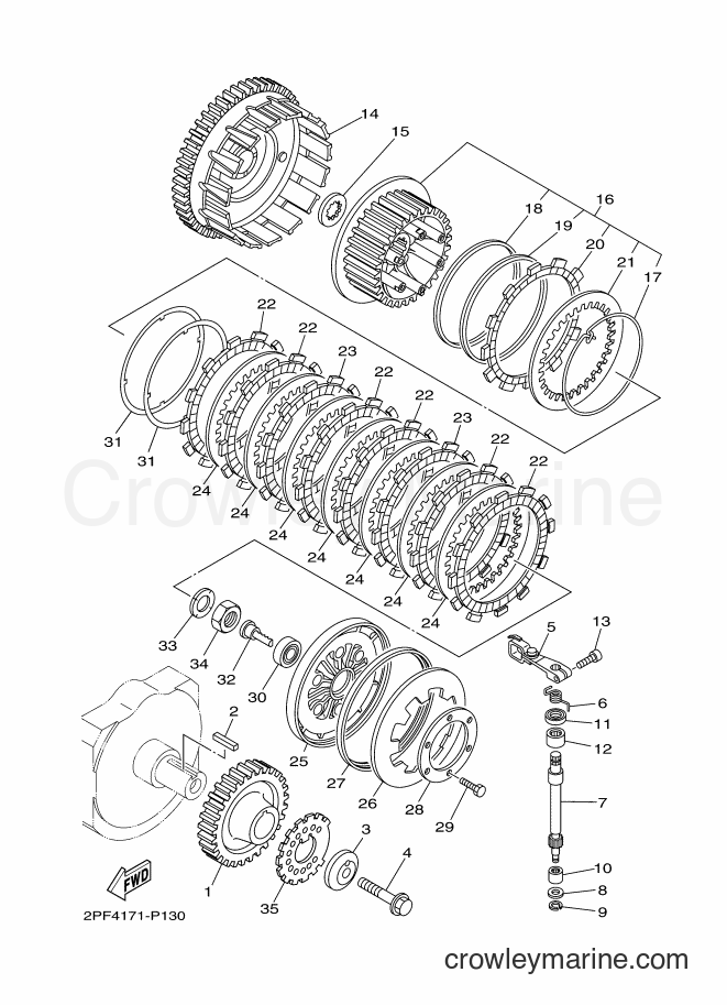 2015 Cruiser XV1700AS - XV1700AS (2PU4) [010] - CLUTCH