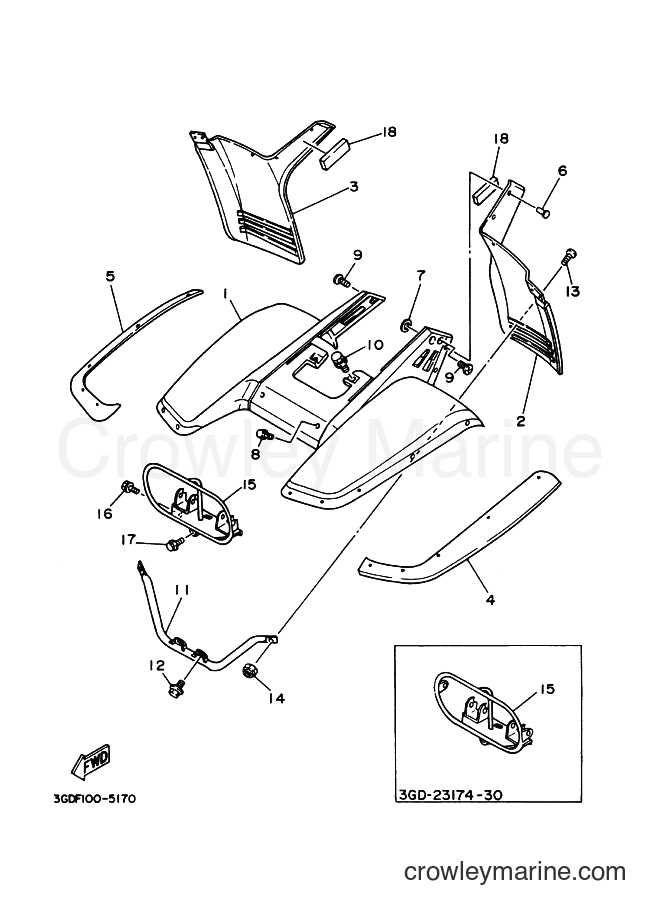 2002 ATV YFM350X - YFM350X (5NF6) [020] - FRONT FENDER