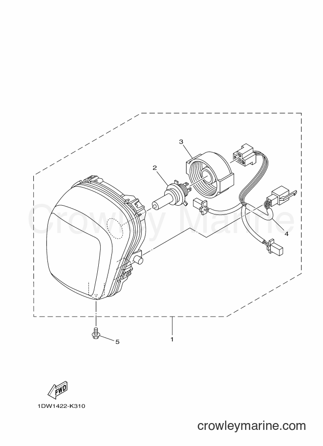Yamaha Motors XC100N (1DW1) [010] - HEADLIGHT