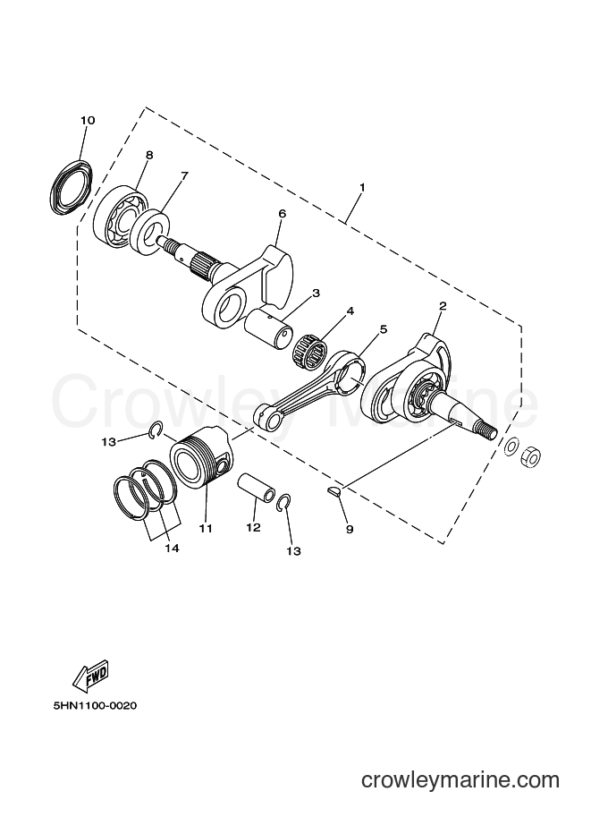 2003 Dirt Bike TT-R90E - TT-R90E (5HNG) [010] - CRANKSHAFT & PISTON