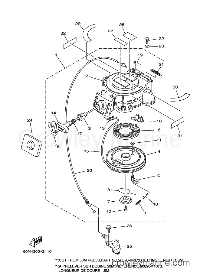 Yamaha Motors F8CMHS (60R7) [180] - STARTER