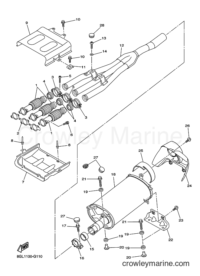 2008 Snowmobile RFX10RS - RFX10RS (8HB1) [020] - EXHAUST