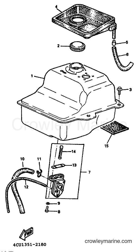 1993 Scooter YE50 - YE50 (4FX1) [999] - FUEL TANK