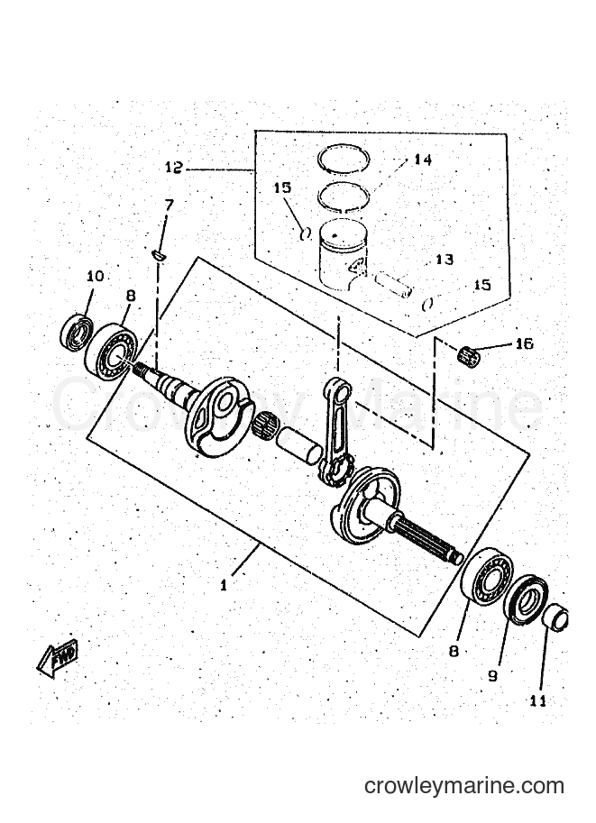 1999 Scooter CW50 - CW50 (4RW4) [010] - CRANKSHAFT & PISTON