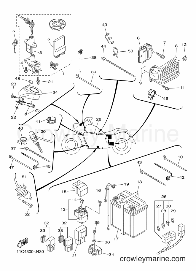 Yamaha Motors XVS1300A (11C4) [040] - ELECTRICAL 2