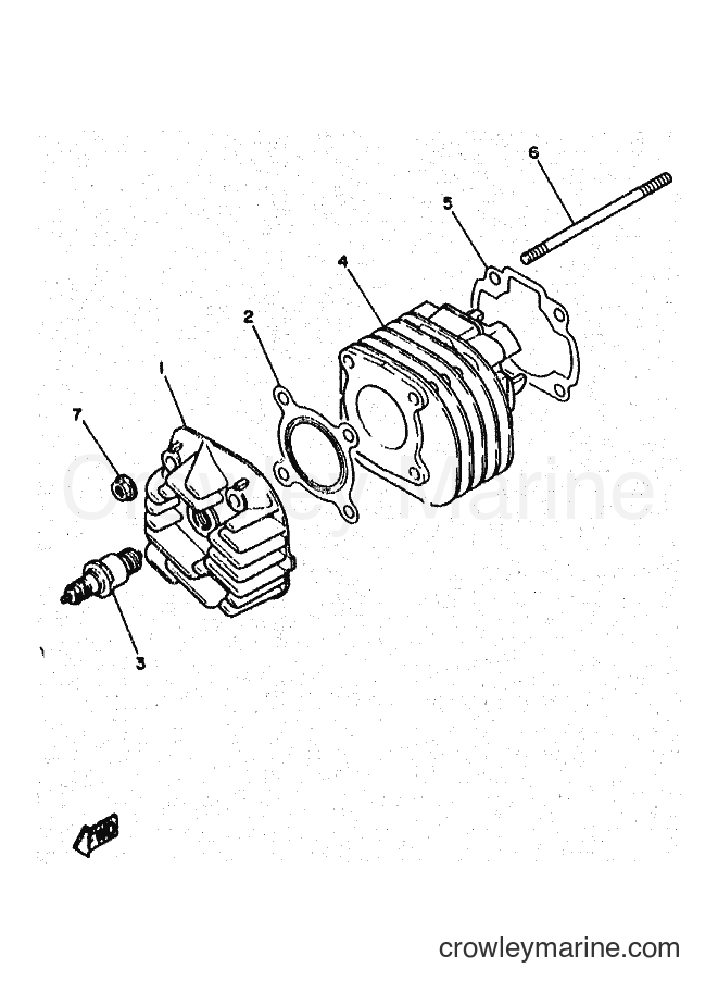 1997 Scooter YN50 - YN50 (5BX2) [010] - CYLINDER HEAD