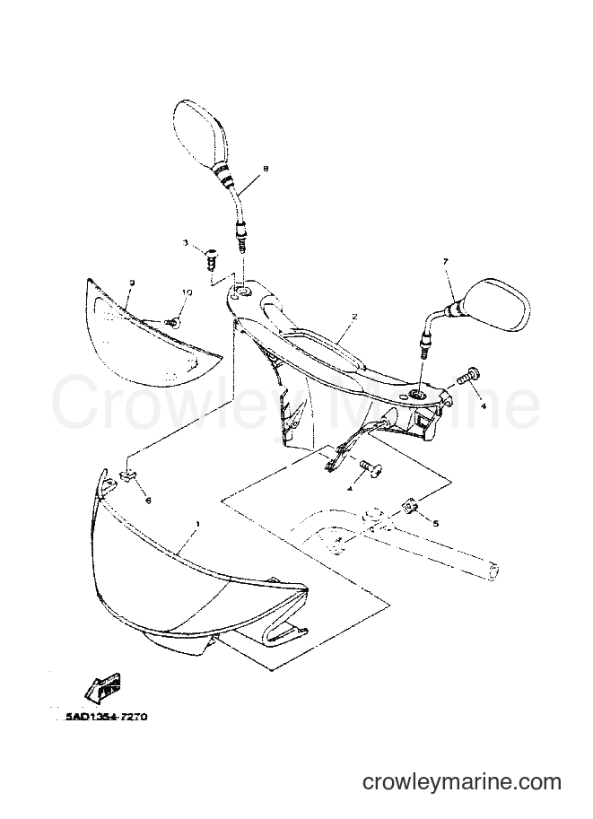 1998 Scooter YN50 - YN50 (5BX1) [010] - COWLING 1
