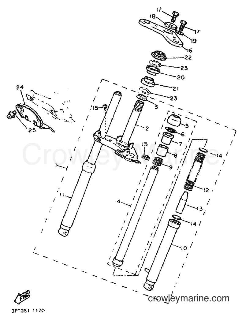1993 Dirt Bike PW50 - PW50 (3PTA) [999] - FRONT FORK