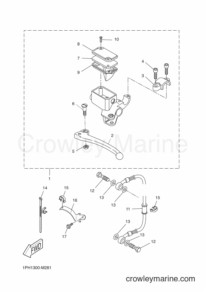2016 Scooter NS50 - NS50 (1PH7) [080] - REAR MASTER CYLINDER