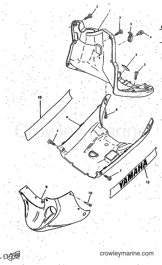 1997 Scooter CW50RSP - CW50RSP (4UR7) [99A] - LEG SHIELD