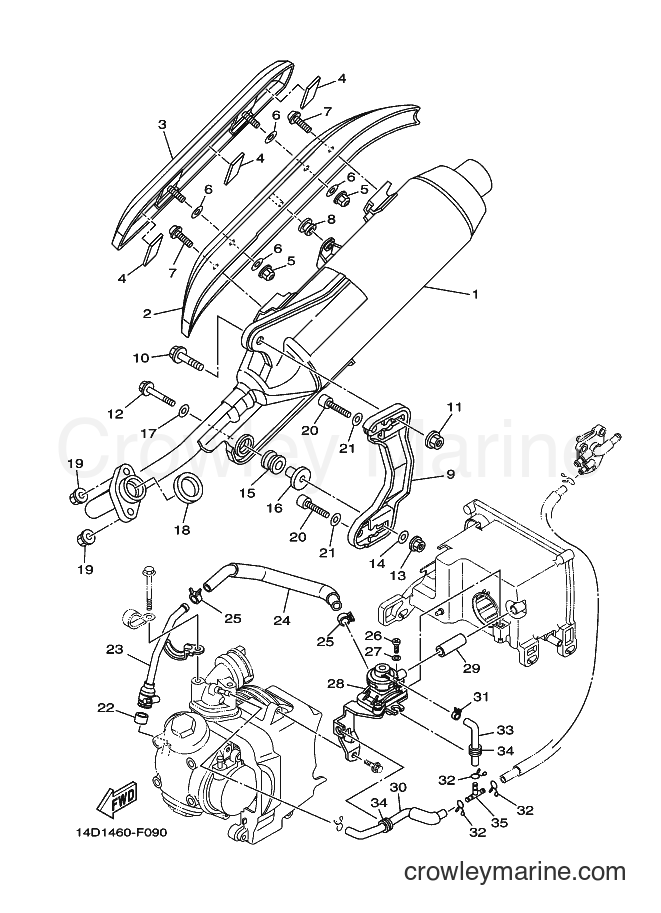 2008 Scooter AL115C - AL115C (14D2) [010] - EXHAUST
