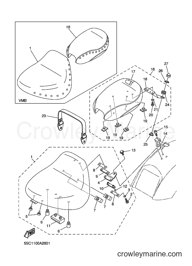 Yamaha Motors XVS650A (5SC3) [010] - SEAT