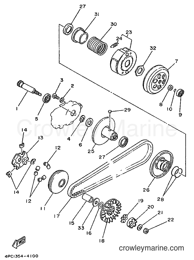 1994 Scooter YA50R - YA50R (4PC2) [010] - CLUTCH