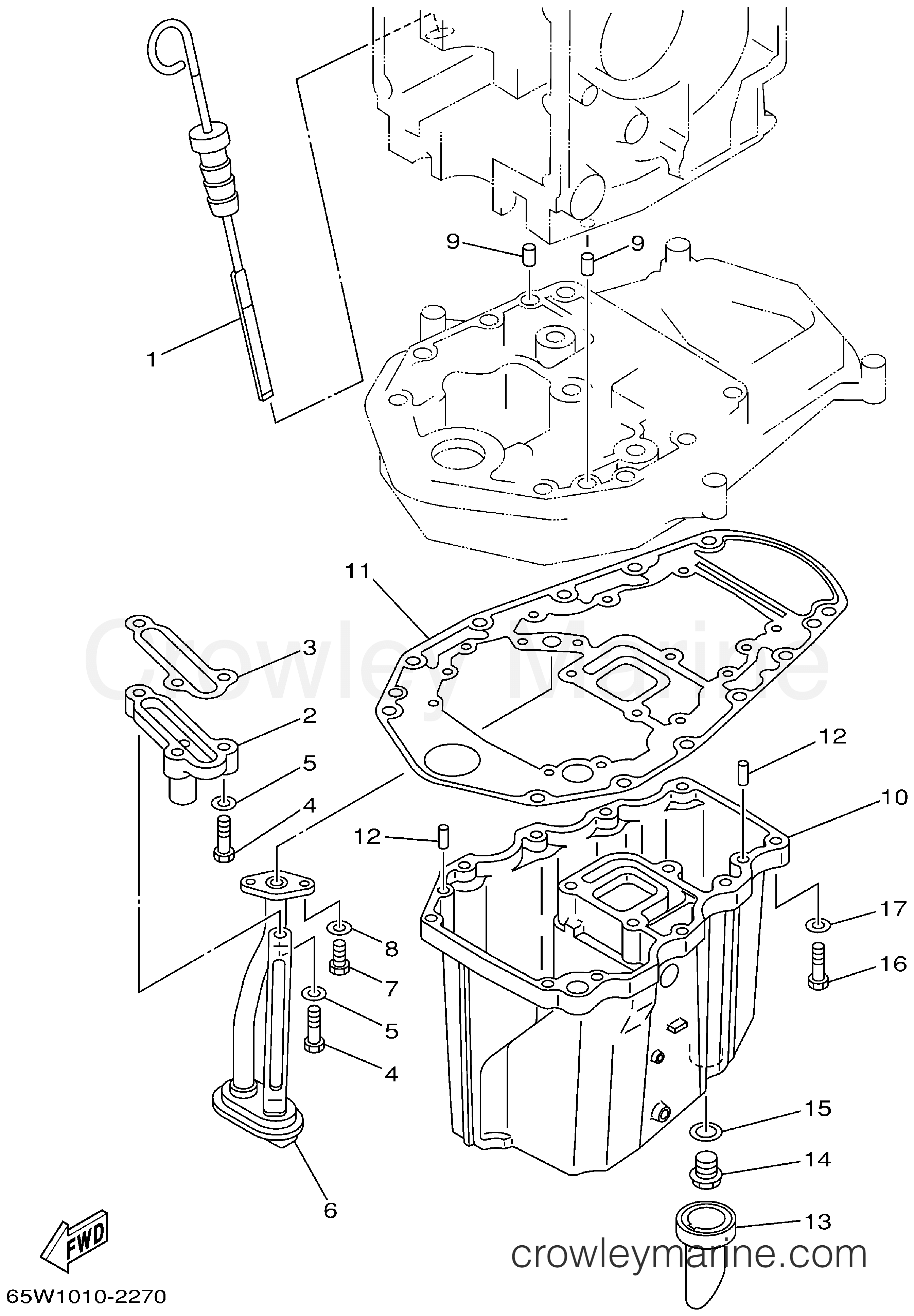 Yamaha Motors F25ESRA - OIL PAN