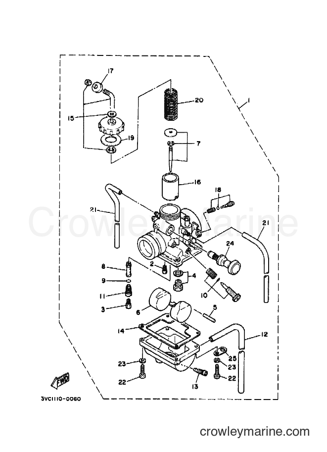 1994 Dirt Bike RT180E - RT180E (4BN3) [010] - CARBURETOR