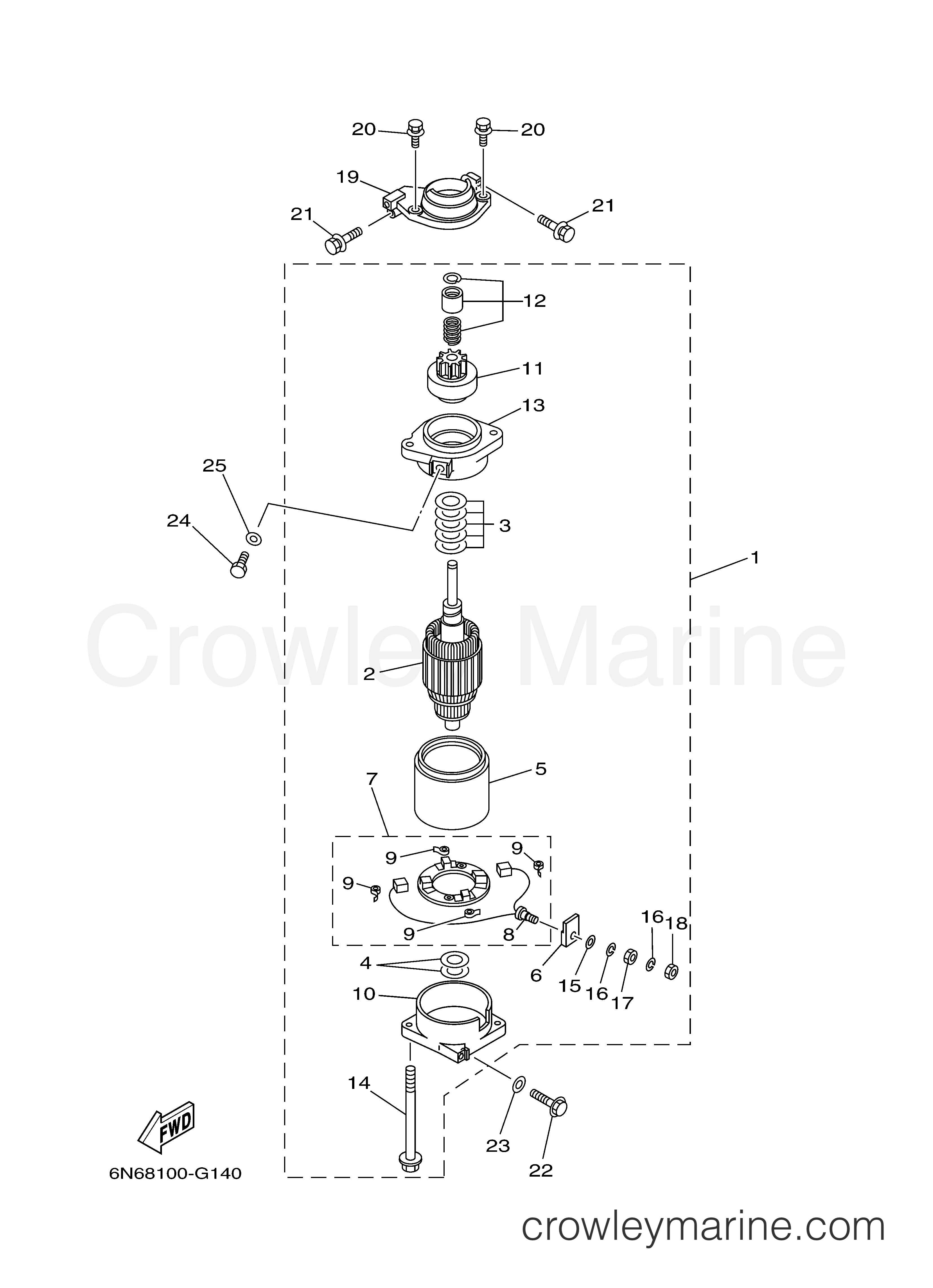 Yamaha Motors 115TLR - STARTING MOTOR