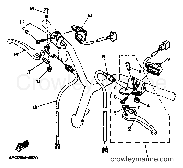 1994 Scooter YA50R - YA50R (4PC1) [999] - HANDLE SWITCH & LEVER