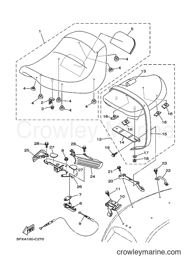 Yamaha Motors XV1700PC (2D86) [010] - SEAT