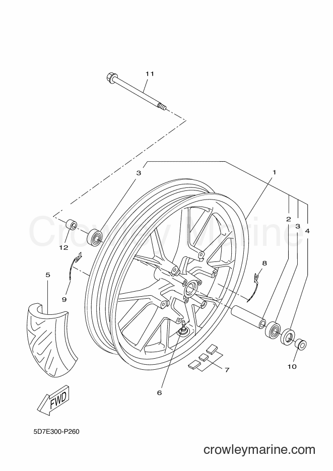 2016 Sport Bike YZF-R125 - YZF-R125 (5D7S) [090] - FRONT WHEEL