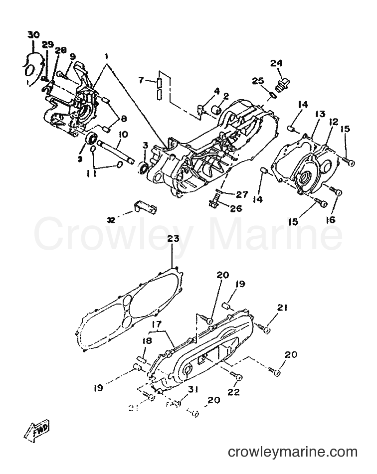 1996 Scooter CW50RS - CW50RS (4VB1) [999] - CRANKCASE