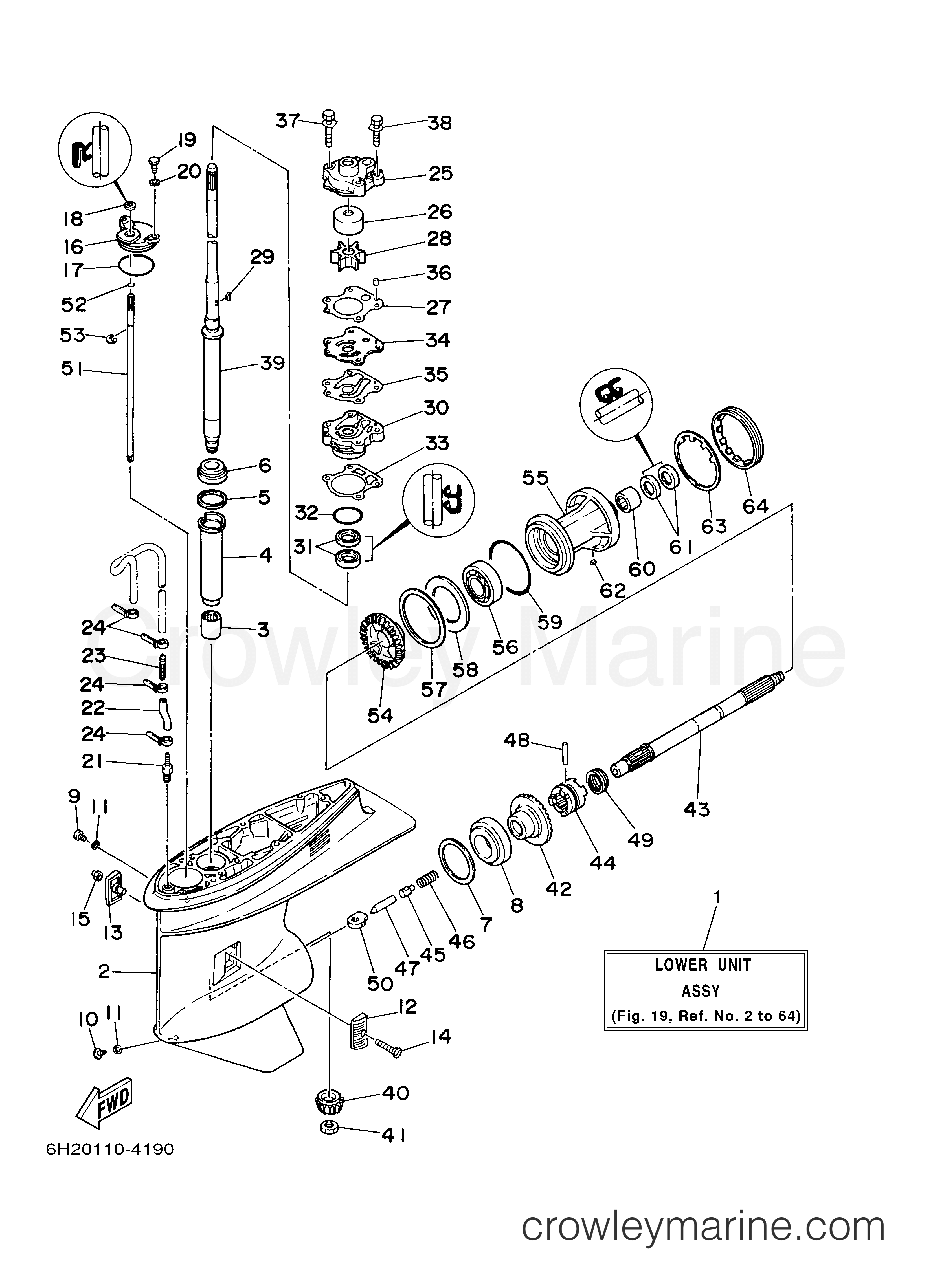 Yamaha Motors C60TLRZ - LOWER CASING DRIVE 1