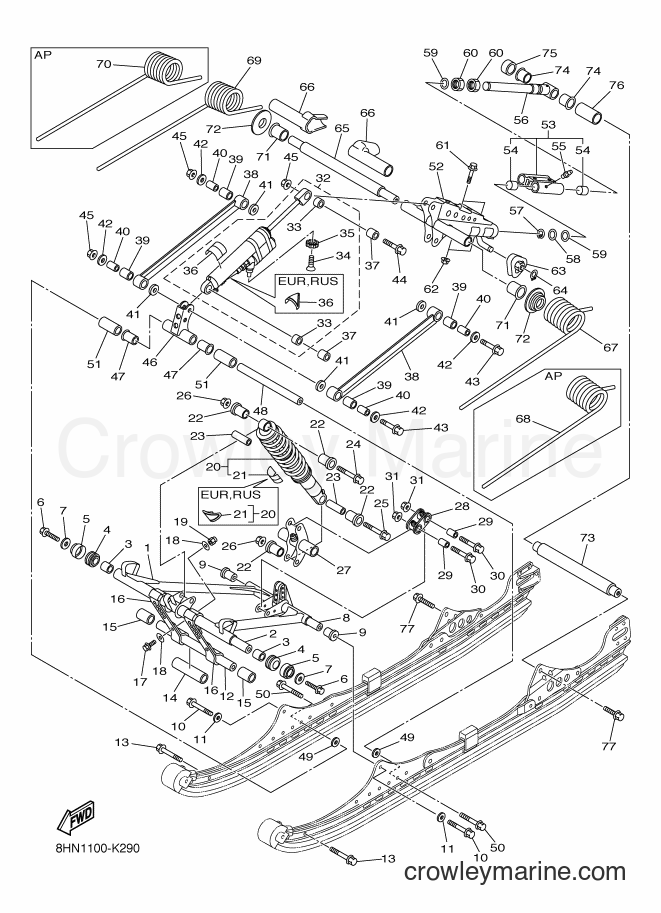 2011 Snowmobile RX10ST2 - RX10ST2 (8HN2) [010] - TRACK SUSPENSION 2