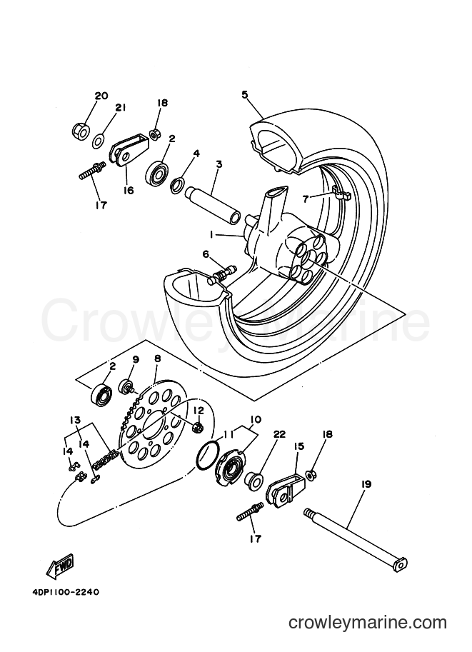 Yamaha Motors TZ250 (4DP3) [030] - REAR WHEEL
